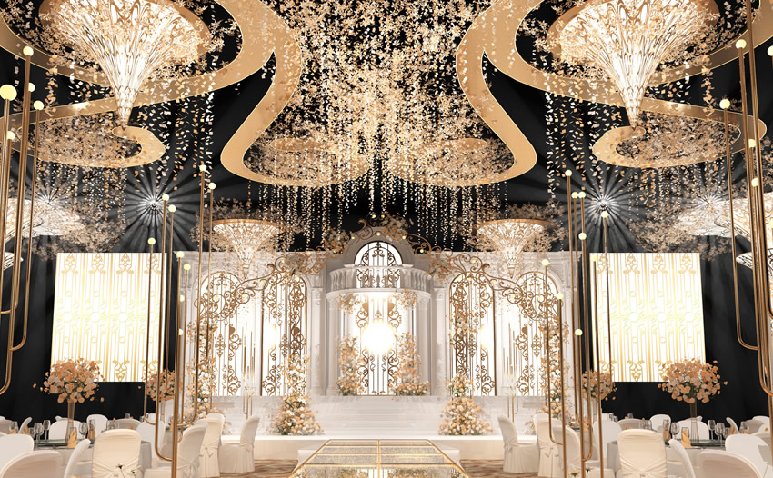 成华花木兰喜事汇金色大厅效果展示